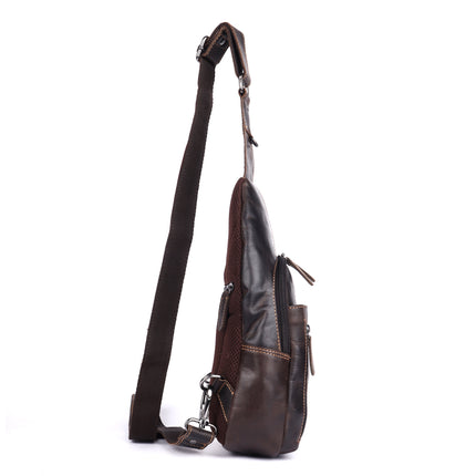 Greenwood Lennox Leather Sling Bag Dark Brown