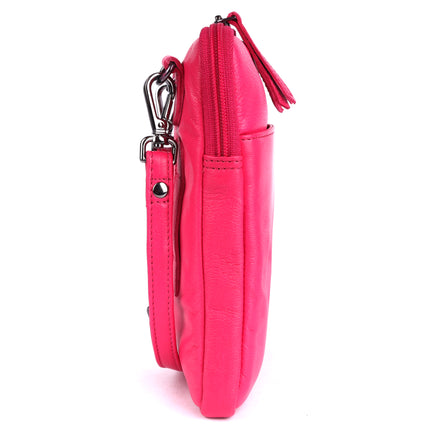Greenwood Cleo Pink Leather Phone Crossbody Bag