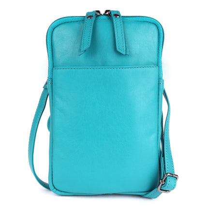 Greenwood Cleo Turquoise Leather Phone Crossbody Bag