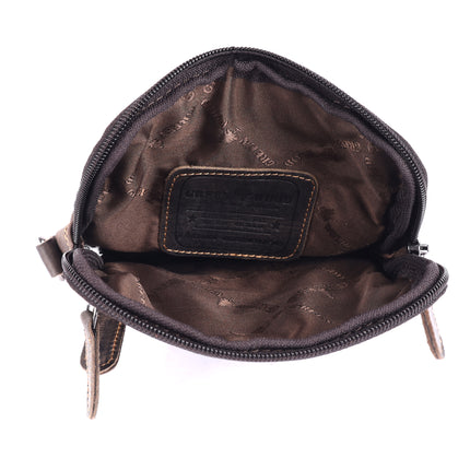 Greenwood Leather Weston Crossbody Bag, Vintage Dark Brown