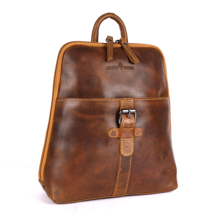 Greenwood Hartley Leather Backpack Camel