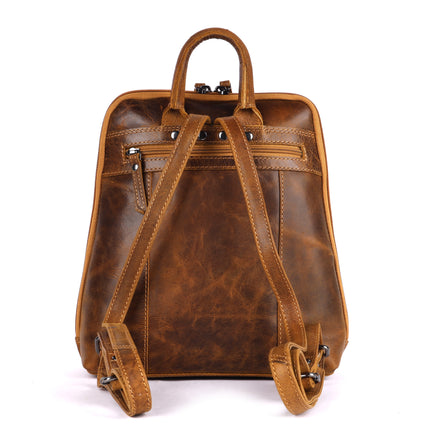 Greenwood Hartley Leather Backpack Camel