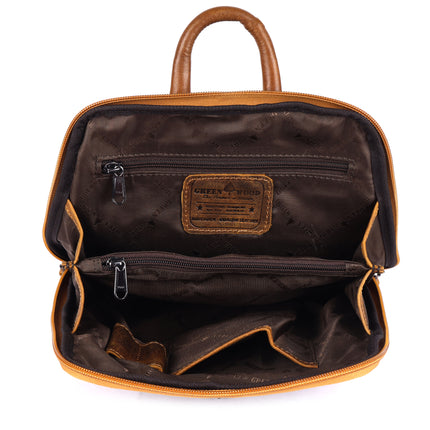 Greenwood Hartley Leather Backpack Camel