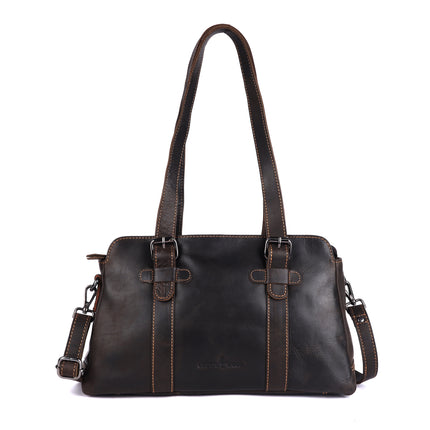 Greenwood Marlow Leather Tote Dark Brown