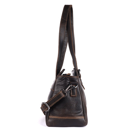 Greenwood Marlow Leather Tote Dark Brown