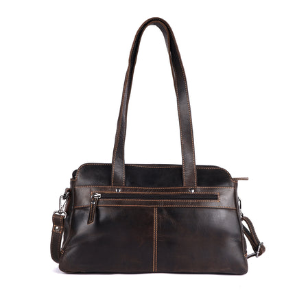 Greenwood Marlow Leather Tote Dark Brown