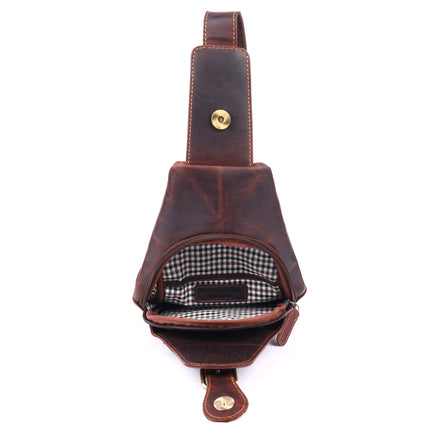 Jasper – Vintage Leather Crossbody Sling Bag for Men Brown
