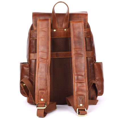 Leather Vintage Backpack Scott - Unisex Sandal GL6809TAN