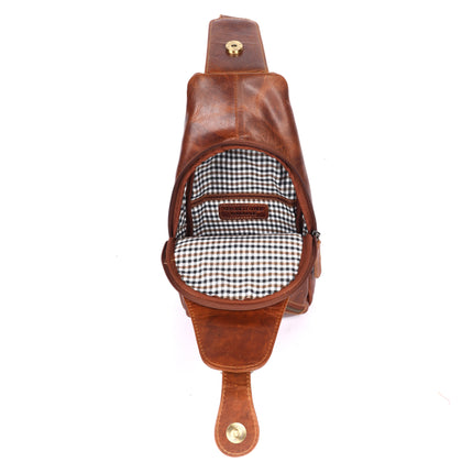 Jasper – Vintage Leather Crossbody Sling Bag for Men Tan