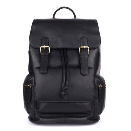 MIDLAND LEATHER BACKPACK - Unisex GL6802 BLK