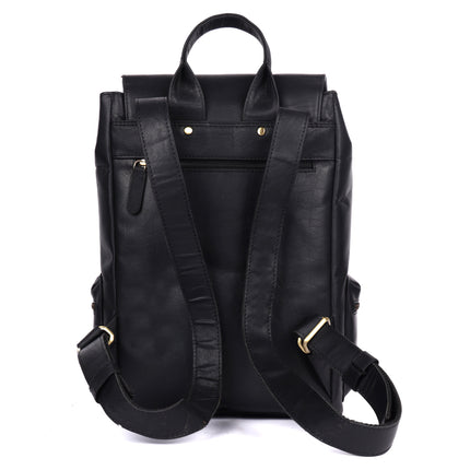 MIDLAND LEATHER BACKPACK - Unisex GL6802 BLK