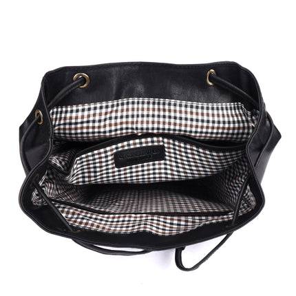 MIDLAND LEATHER BACKPACK - Unisex GL6802 BLK