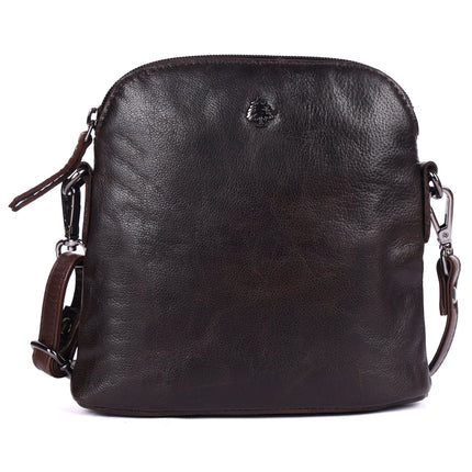 Alder Leather Crossbody Bag – Genuine Leather Sling Bag for Women (Dark Brown)