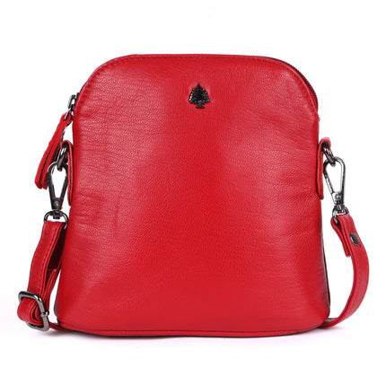 Alder Leather Crossbody Bag – Genuine Leather Sling Bag for Women (Red)
