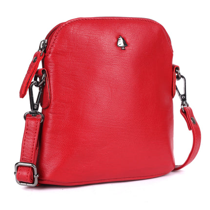 Alder Leather Crossbody Bag – Genuine Leather Sling Bag for Women (Red)