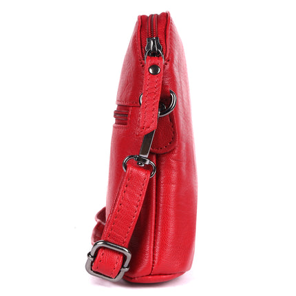Alder Leather Crossbody Bag – Genuine Leather Sling Bag for Women (Red)