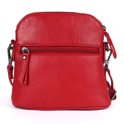 Alder Leather Crossbody Bag – Genuine Leather Sling Bag for Women (Red)