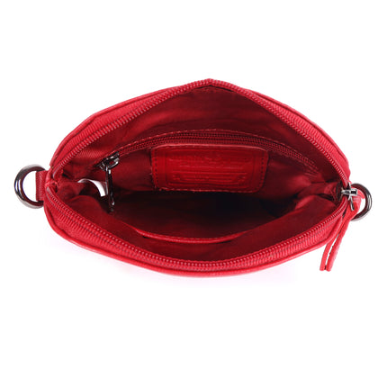 Alder Leather Crossbody Bag – Genuine Leather Sling Bag for Women (Red)