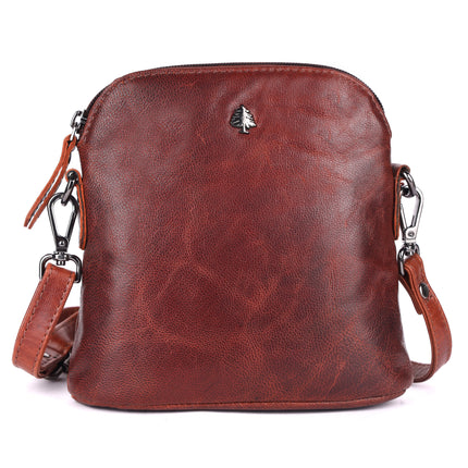 Alder Leather Crossbody Bag – Genuine Leather Sling Bag for Women (Camel)