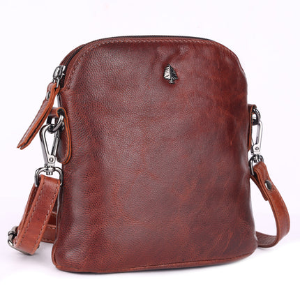 Alder Leather Crossbody Bag – Genuine Leather Sling Bag for Women (Camel)
