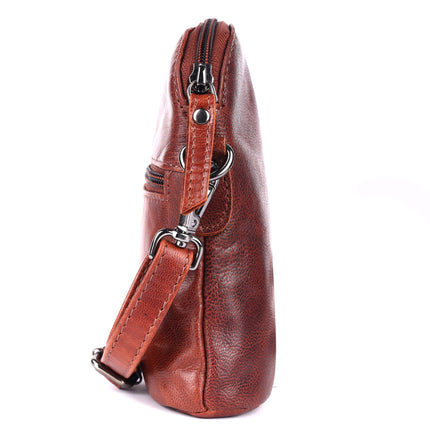 Alder Leather Crossbody Bag – Genuine Leather Sling Bag for Women (Camel)