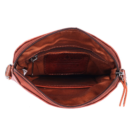 Alder Leather Crossbody Bag – Genuine Leather Sling Bag for Women (Camel)