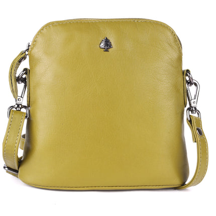 Alder Leather Crossbody Bag – Genuine Leather Sling Bag for Women (Olive Green)
