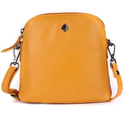 Alder Leather Crossbody Bag – Genuine Leather Sling Bag for Women (Yellow)
