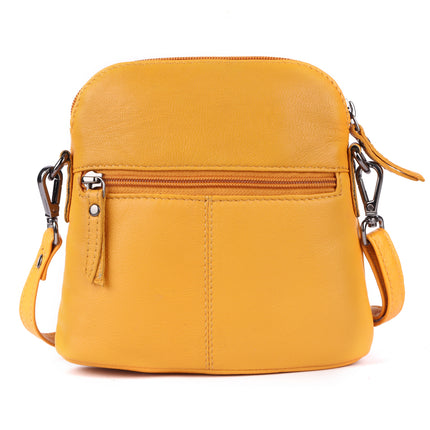 Alder Leather Crossbody Bag – Genuine Leather Sling Bag for Women (Yellow)