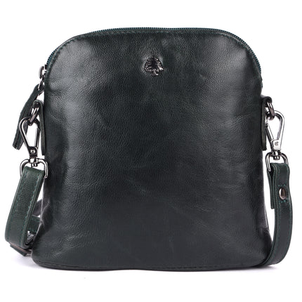 Alder Leather Crossbody Bag – Genuine Leather Sling Bag for Women (Bottle Green)