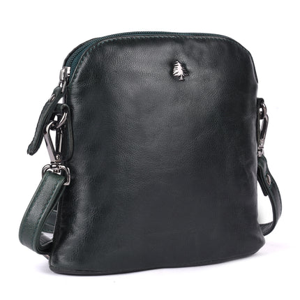 Alder Leather Crossbody Bag – Genuine Leather Sling Bag for Women (Bottle Green)