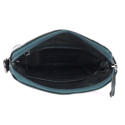 Alder Leather Crossbody Bag – Genuine Leather Sling Bag for Women (Bottle Green)