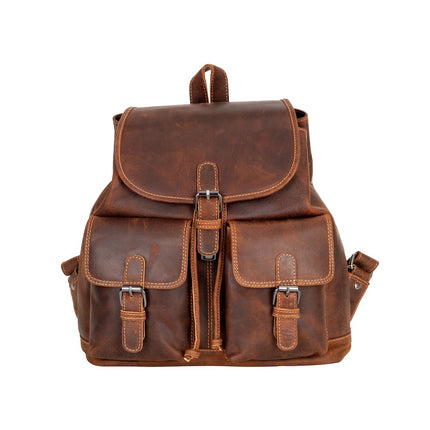 Wildera Leather “Raven” Backpack – Premium Full-Grain Leather Daypack