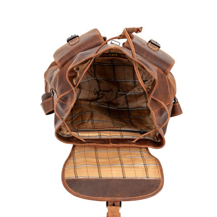 Wildera Leather “Raven” Backpack – Premium Full-Grain Leather Daypack