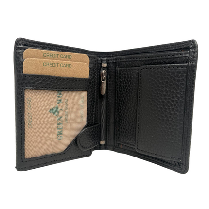 Men's Leather Wallet Tyler - Black GW8115BLK