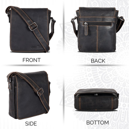 Leather Shoulder Bag Luna - Brown GW191048BRN