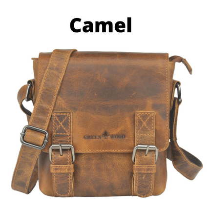 Leather Shoulder Bag Dubbo - Camel GW196651CAM