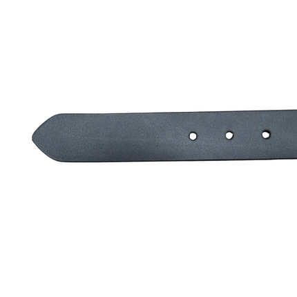 Leather Belt Black with Sliver Buckle 35mm - Pack of 6 GWCB02BLK