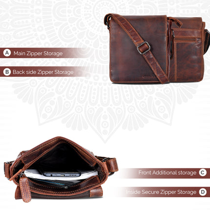 Leather Shoulder Bag Luna - Sandal GW191048SAN