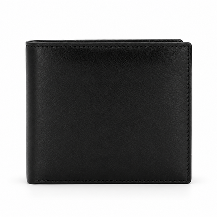 Mason RFID Leather Wallet with Coin Pocket – Black