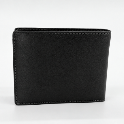 Hawthorn – Men’s Leather Bifold Wallet with Coin Pocket, RFID Blocking, Black
