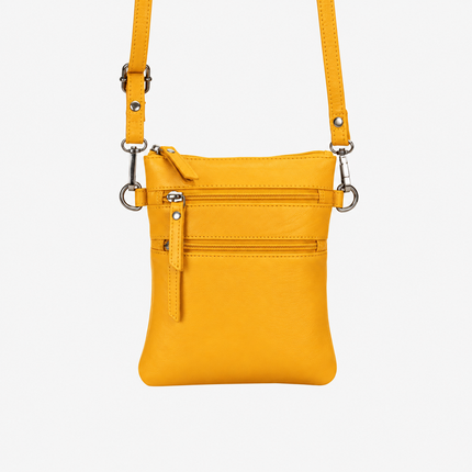 The Cedar | Women's Yellow Leather Mini Crossbody Bag | Greenwood Leather