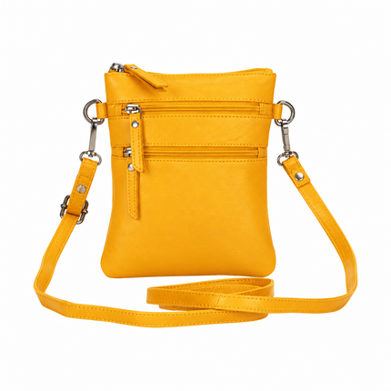 The Cedar | Women's Yellow Leather Mini Crossbody Bag | Greenwood Leather