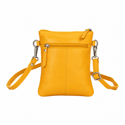 The Cedar | Women's Yellow Leather Mini Crossbody Bag | Greenwood Leather