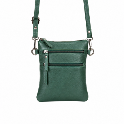 The Cedar | Women's Sea Green Leather Mini Crossbody Bag | Greenwood Leather