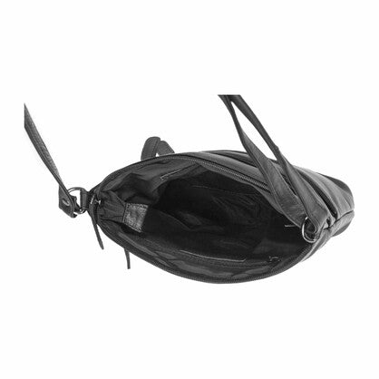 Ladies Cross Body Leather Bag GW6817BLK