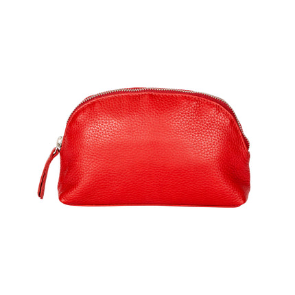 Greenwood Classic Red Leather Zip Coin Pouch