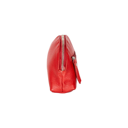 Greenwood Classic Red Leather Zip Coin Pouch