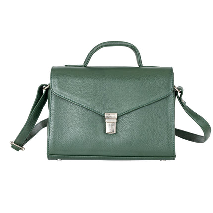 Greenwood Harper Sea Green Leather Top Handle Crossbody Bag