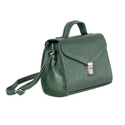 Greenwood Harper Sea Green Leather Top Handle Crossbody Bag
